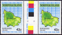 NORFOLK Isl. 1991 - 43 c - GUTTER PAIRS